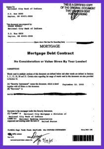 Mortgage Debt Loan Contract